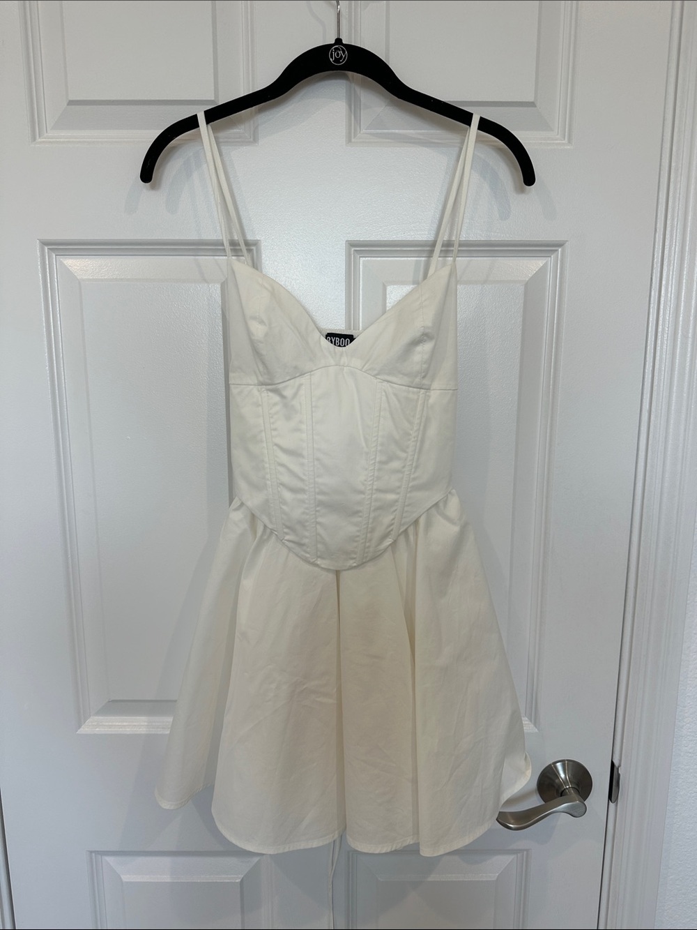 Baby Boo Analeigh White Mini Dress with Corset Bodice size small